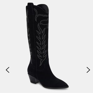 Dolce Vita Solei Black Cowboy Boots
